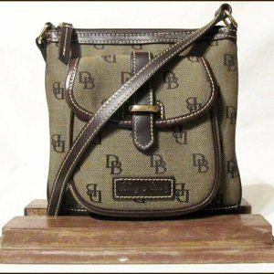 Dooney & Bourke Signature Letter Carrier Crossbody Bag Purse